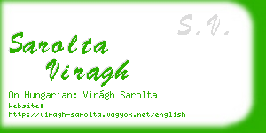 sarolta viragh business card
